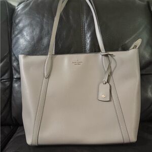 Kate Spade ♠️  taupe leather Tote